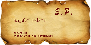 Sajó Pál névjegykártya
