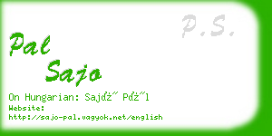 pal sajo business card